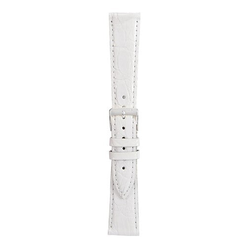 14mm Morellato White Genuine Crocodile Watch Strap | Chrono Straps UK
