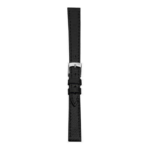 12mm Morellato Black Genuine Lizard Watch Strap | Chrono Straps UK