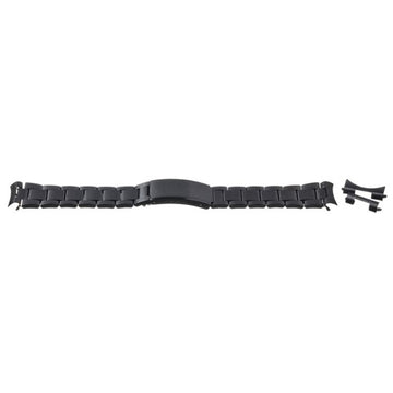 12-16mm Black Metal Bracelets & Expanders Watch Strap | Chrono Straps UK