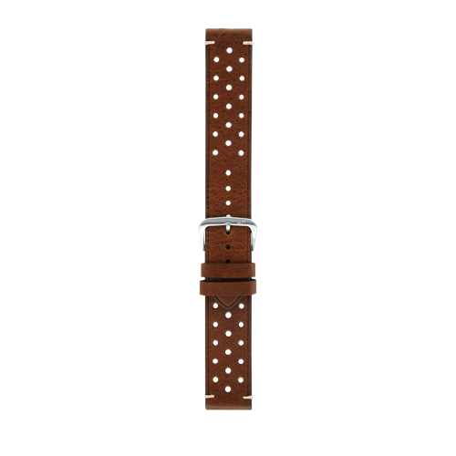 22mm Morellato Brown Leather Watch Strap | Chrono Straps UK