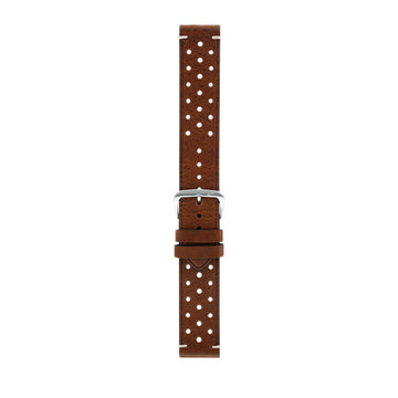 22mm Morellato Brown Leather Watch Strap | Chrono Straps UK