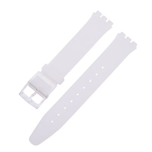 19mm Clear Silicone Brand Compatible Watch Strap | Chrono Straps UK