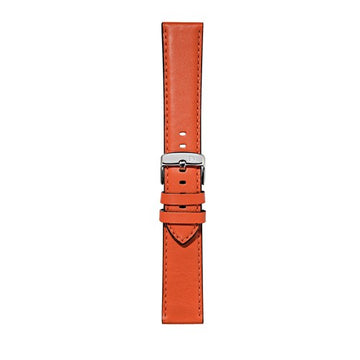 22mm Morellato Orange Leather Watch Strap | Chrono Straps UK
