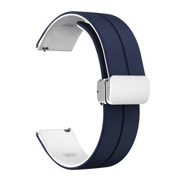 20mm Blue Silicone Quick Release Watch Strap | Chrono Straps UK