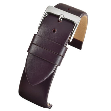 28mm Purple Leather Essential Watch Strap | Chrono Straps UK
