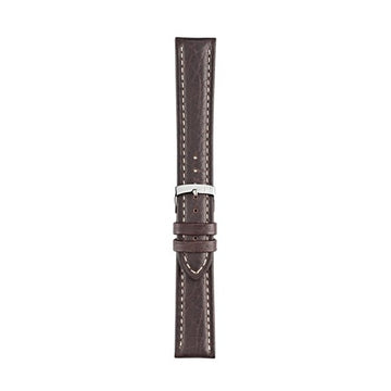 24mm Morellato Brown Leather Watch Strap | Chrono Straps UK
