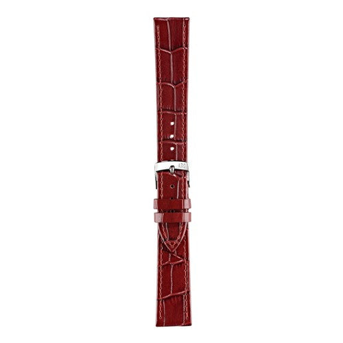 12mm Morellato Red Leather Watch Strap | Chrono Straps UK