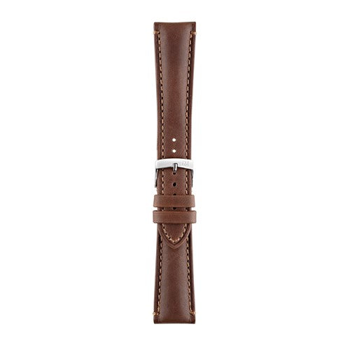 22mm Morellato Brown Leather Watch Strap | Chrono Straps UK