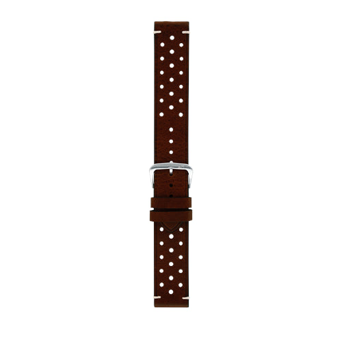 20mm Morellato Brown Leather Watch Strap | Chrono Straps UK