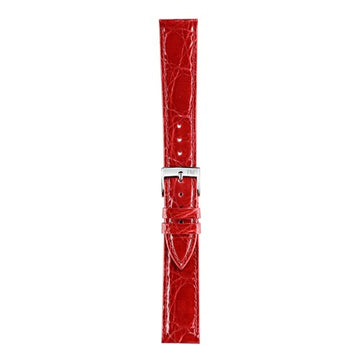 20mm Morellato Red Genuine Crocodile Watch Strap | Chrono Straps UK