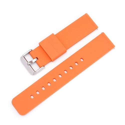 22mm Orange Silicone Quick Release Watch Strap | Chrono Straps UK