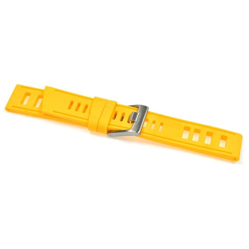 18mm Yellow Silicone Divers / Rubber / Silicone Watch Strap | Chrono Straps UK