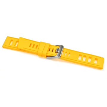 18mm Yellow Silicone Divers / Rubber / Silicone Watch Strap | Chrono Straps UK