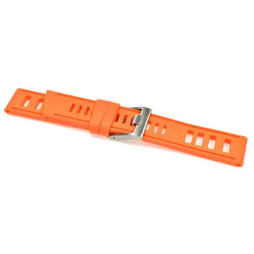 18mm Orange Silicone Divers / Rubber / Silicone Watch Strap | Chrono Straps UK