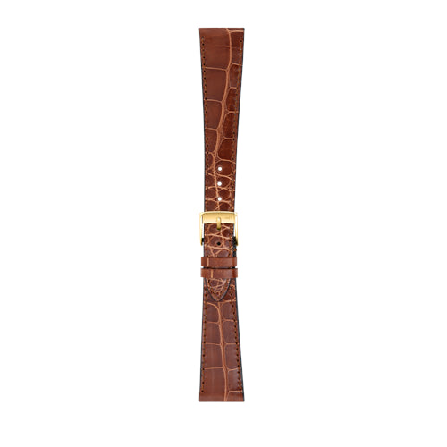 20mm Morellato Brown Genuine Alligator Watch Strap | Chrono Straps UK