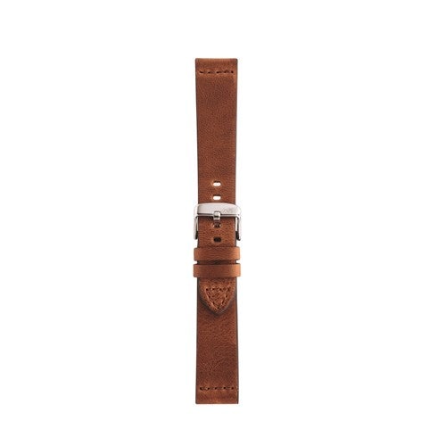22mm Morellato Brown Leather Watch Strap | Chrono Straps UK