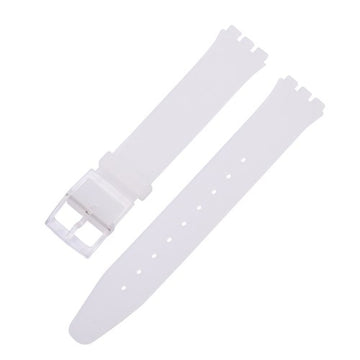 16mm Clear Silicone Brand Compatible Watch Strap | Chrono Straps UK