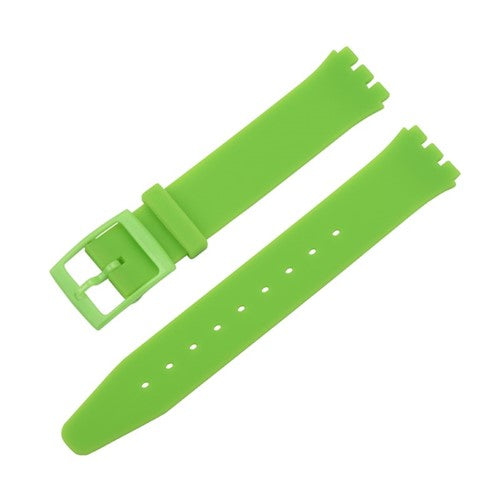 16mm Green Silicone Brand Compatible Watch Strap | Chrono Straps UK