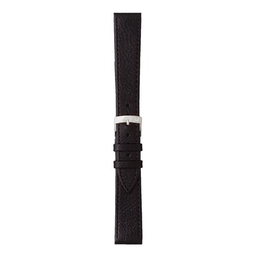 20mm Morellato Black Leather Watch Strap | Chrono Straps UK
