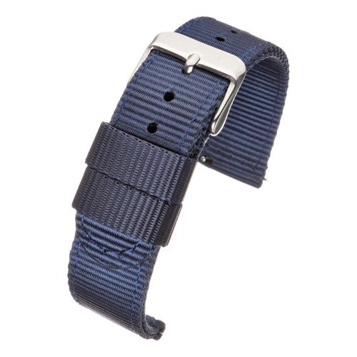 24mm Blue Nylon\Woven Quick Release Watch Strap | Chrono Straps UK