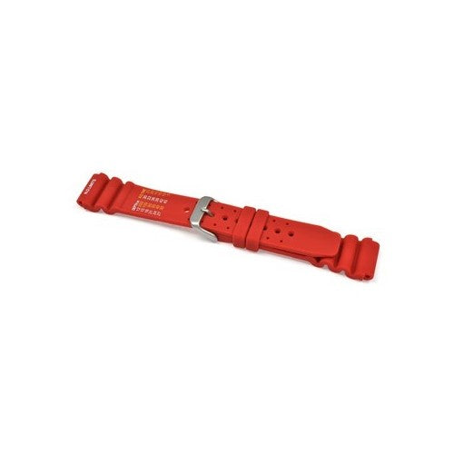 24mm Red Rubber\Resin Divers / Rubber / Silicone Watch Strap | Chrono Straps UK