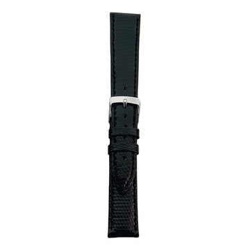 16mm Morellato Black Genuine Lizard Watch Strap | Chrono Straps UK