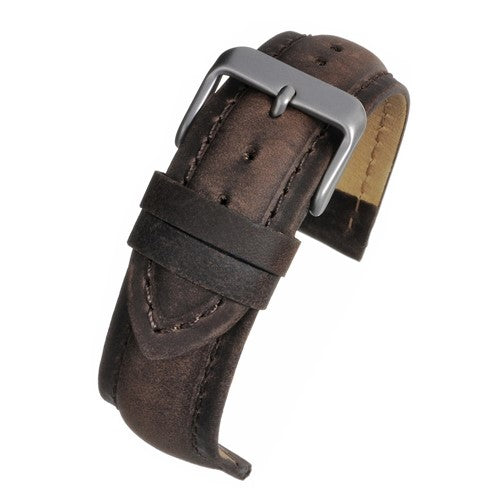 18mm Brown Leather Essential Watch Strap | Chrono Straps UK