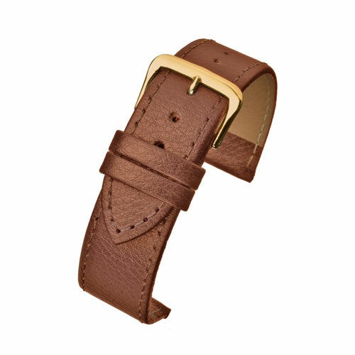 16mm Brown Leather Budget Watch Strap | Chrono Straps UK