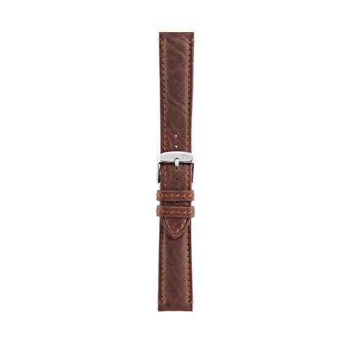 22mm Morellato Brown Leather Watch Strap | Chrono Straps UK