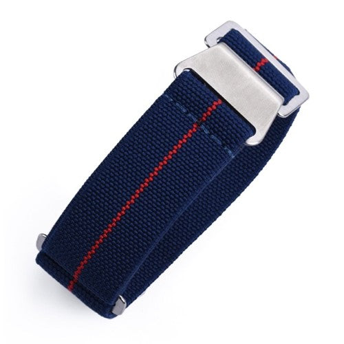 20mm Blue/Red Nylon\Woven Military Watch Strap | Chrono Straps UK
