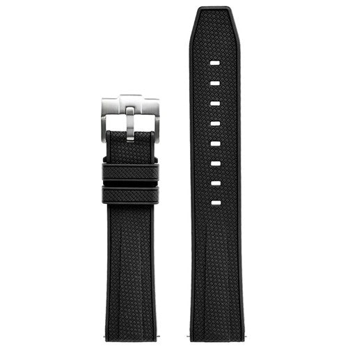 20mm Black Silicone Divers / Rubber / Silicone Watch Strap | Chrono Straps UK