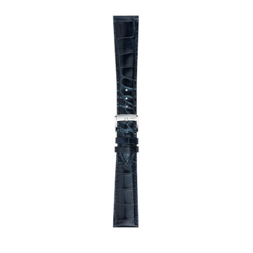 20mm Morellato Blue Genuine Lizard Watch Strap | Chrono Straps UK