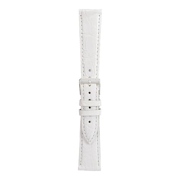 18mm Morellato White Genuine Crocodile Watch Strap | Chrono Straps UK