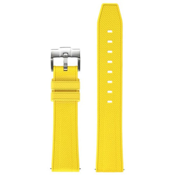 22mm Yellow Silicone Divers / Rubber / Silicone Watch Strap | Chrono Straps UK