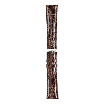22mm Morellato Brown Genuine Crocodile Watch Strap | Chrono Straps UK
