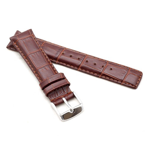 20mm Brown Leather Brand Compatible Watch Strap | Chrono Straps UK