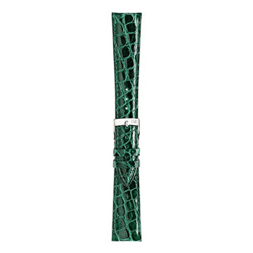 16mm Morellato Green Genuine Crocodile Watch Strap | Chrono Straps UK