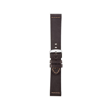 24mm Morellato Brown Leather Watch Strap | Chrono Straps UK