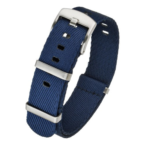 20mm Blue Nylon\Woven Military Watch Strap | Chrono Straps UK