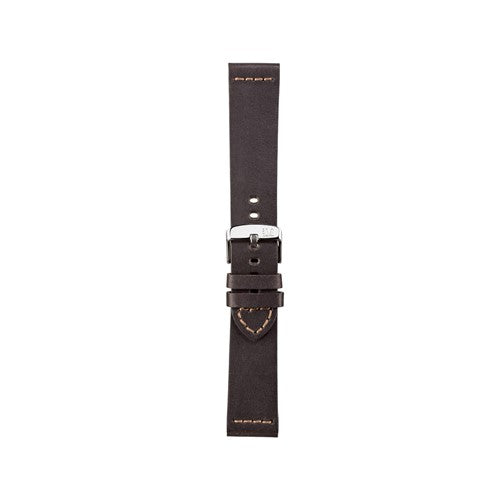 22mm Morellato Brown Leather Watch Strap | Chrono Straps UK