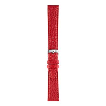 18mm Morellato Red Leather Watch Strap | Chrono Straps UK