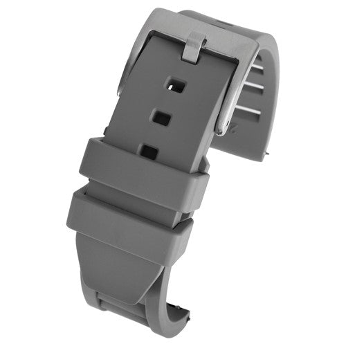 20mm Grey Rubber\Resin Quick Release Watch Strap | Chrono Straps UK