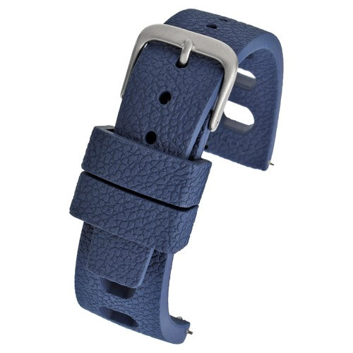 20mm Blue Rubber\Resin Quick Release Watch Strap | Chrono Straps UK