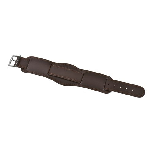18mm Brown Leather Military Watch Strap | Chrono Straps UK
