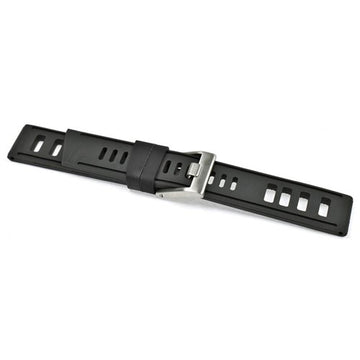 20mm Black Silicone Divers / Rubber / Silicone Watch Strap | Chrono Straps UK