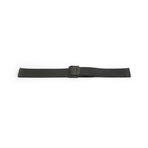 18mm Black Metal Bracelets & Expanders Watch Strap | Chrono Straps UK
