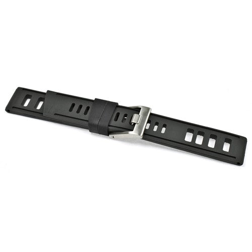 18mm Black Silicone Divers / Rubber / Silicone Watch Strap | Chrono Straps UK