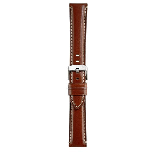 22mm Morellato Brown Leather Watch Strap | Chrono Straps UK