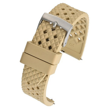 22mm Green Rubber\Resin Quick Release Watch Strap | Chrono Straps UK