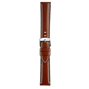 20mm Morellato Brown Leather Watch Strap | Chrono Straps UK